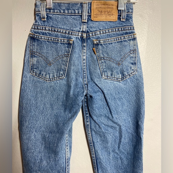 Levis’s Childs sz 7 Orange Tab Jeans Little Levis - Picture 4 of 7